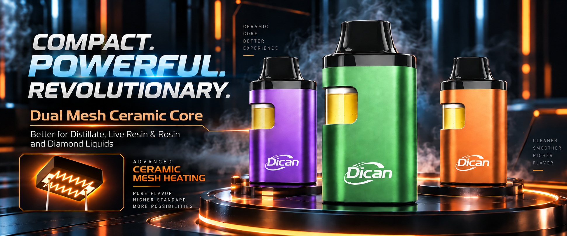 Dual-Mesh-Keramikkern-Vape für Cannabisöle